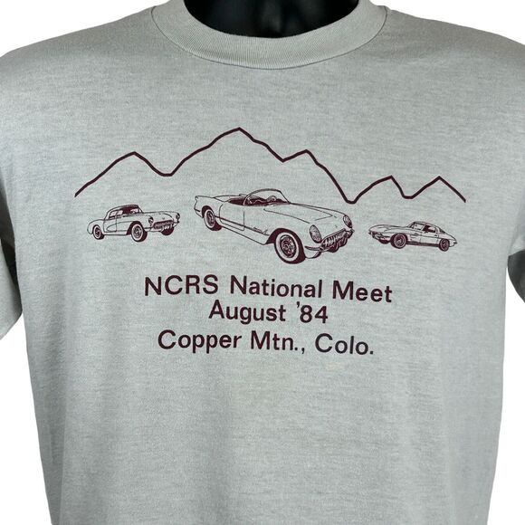 JERZEES Other - Vintage Corvette NCRS Convention T Shirt Mens Small 80s Copper Mountain USA Gray